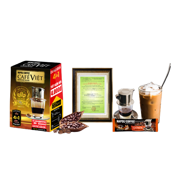 CÀ PHÊ HÒA TAN NAPOLI COFFEE CAFE ĐÁ/ SỮA THƠM NGON ĐẬM VỊ