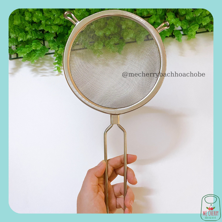 Rây lọc cháo, bột, đồ ăn cho bé bằng inox dày dặn