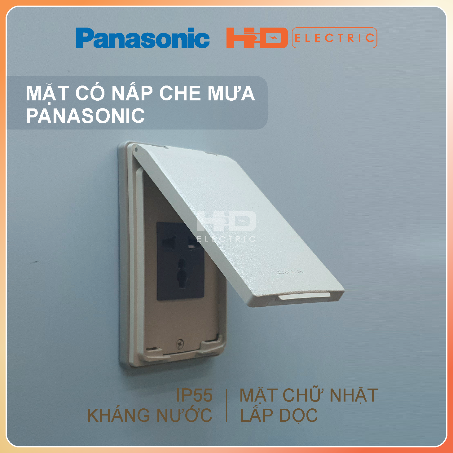 Mặt có nắp che cho 1 2 3 thiết bị Panasonic WEG7901 WEG7902 WEG7903 lắp dọc