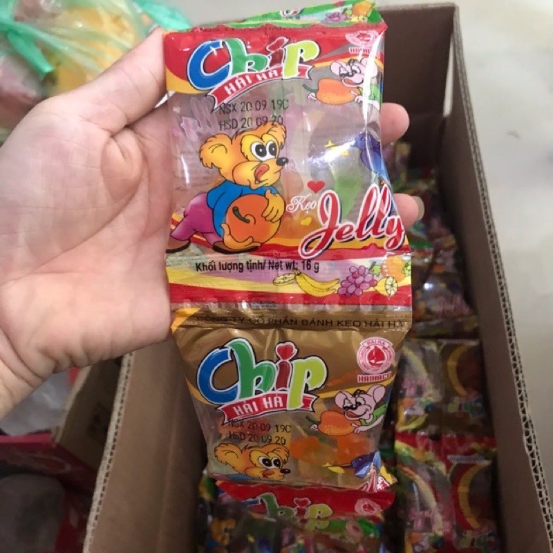 1 DÂY CHIP CHIP KẸO DẺO HẢI HÀ 10 GÓI