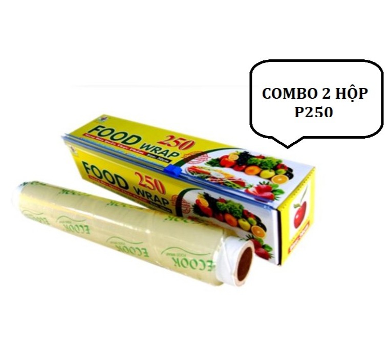 [HCM]Combo 2 hộp màng bọc thực phẩm Ecook P250