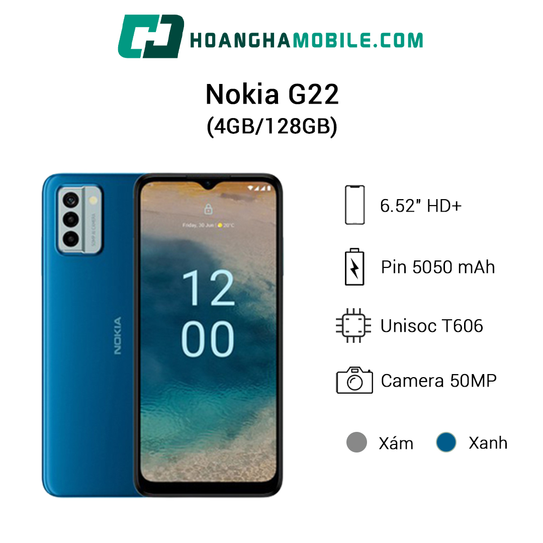 Điện Thoại Nokia G22 4GB/128GB Bảo Hành 12 Tháng Chính Hãng - Hoàng Hà Mobile
