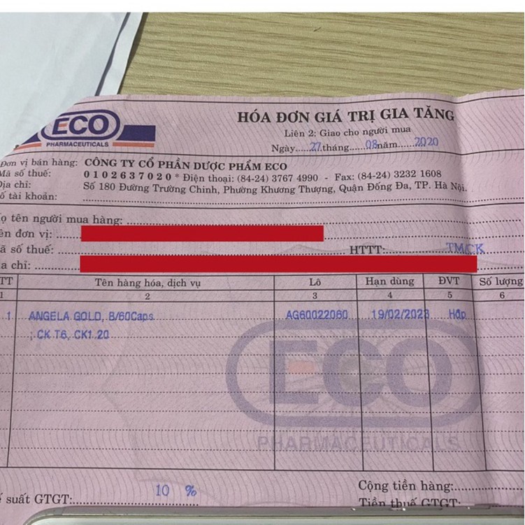 Sâm Angela Gold - Hộp 60 viên