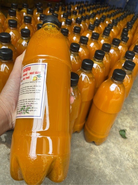 1 lít Cốt gừng nghệ hạt gấc hạ thổ đẹp da
