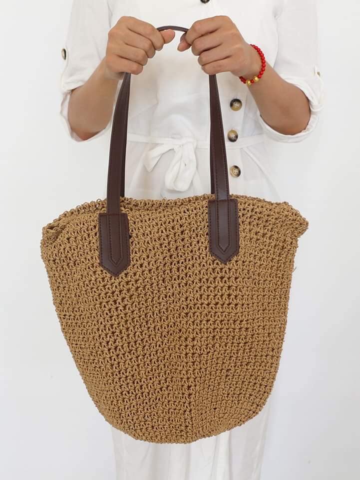 Túi Cói Đeo Vai Phong Cách Vintage Sành Điệu , Chiều dài : 35cm, Chiều rộng 40cm, Chiều dài quai 25 cm HÌNH SHOP TỰ CHỤP