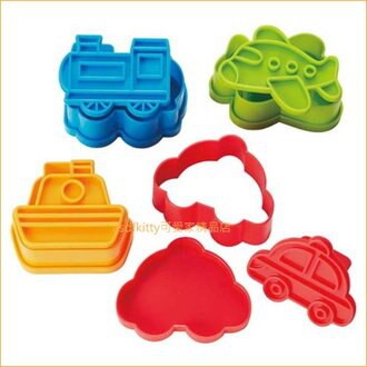 Set 4 khuôn tạo hình đồ ăn M'sa (mẫu phương tiện giao thông)