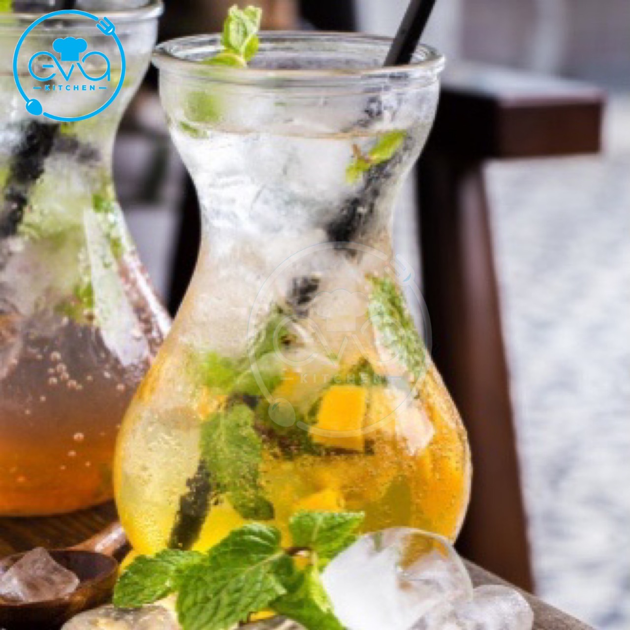 Combo 6 Ly Thuỷ Tinh Đựng Sinh Tố Trà Sữa Dáng Miệng Loe 350 Ml M1038