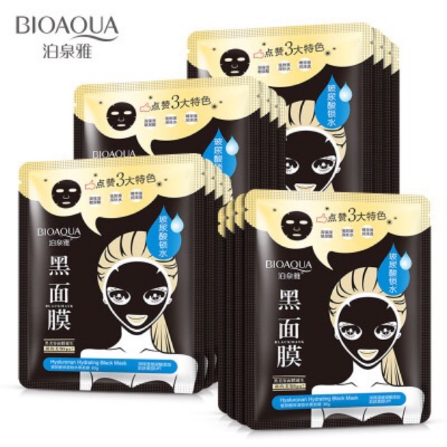 [HCM]Combo 5 Miếng Mặt Nạ Than Tre Hoạt Tính Bioaqua