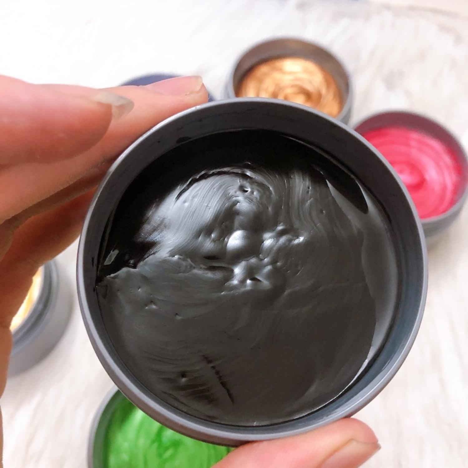 Sáp vuốt tóc màu nhuộm tạm thời nam nữ mofajang, kalanxuan, ash mud xám khoi' , màu đen