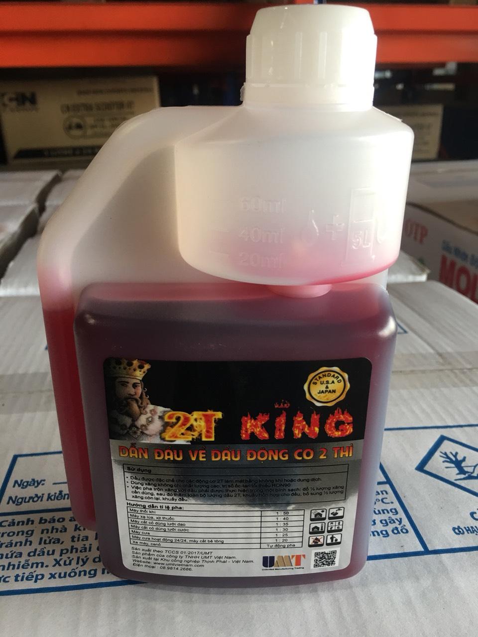 Dầu Nhớt Động Cơ 2T King - API TC JASO FD SAE20 - 500ml - Đỏ