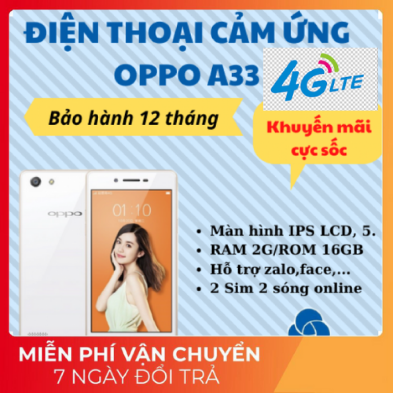 Điện Thoại cảm ứng oppo a33 Ram 2Gb Rom 16Gb giá rẻ - Có sẵn Tiếng Việt - học online mạnh