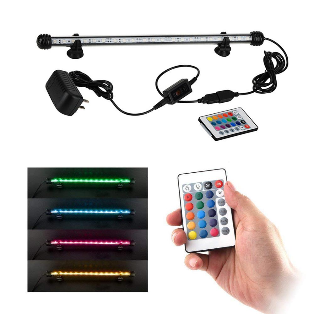Dc 12V LED hồ cá ánh sáng bể cá ánh sáng RGB màu thay đổi ánh sáng dưới nước chìm bơm không khí bong bóng dẫn đèn