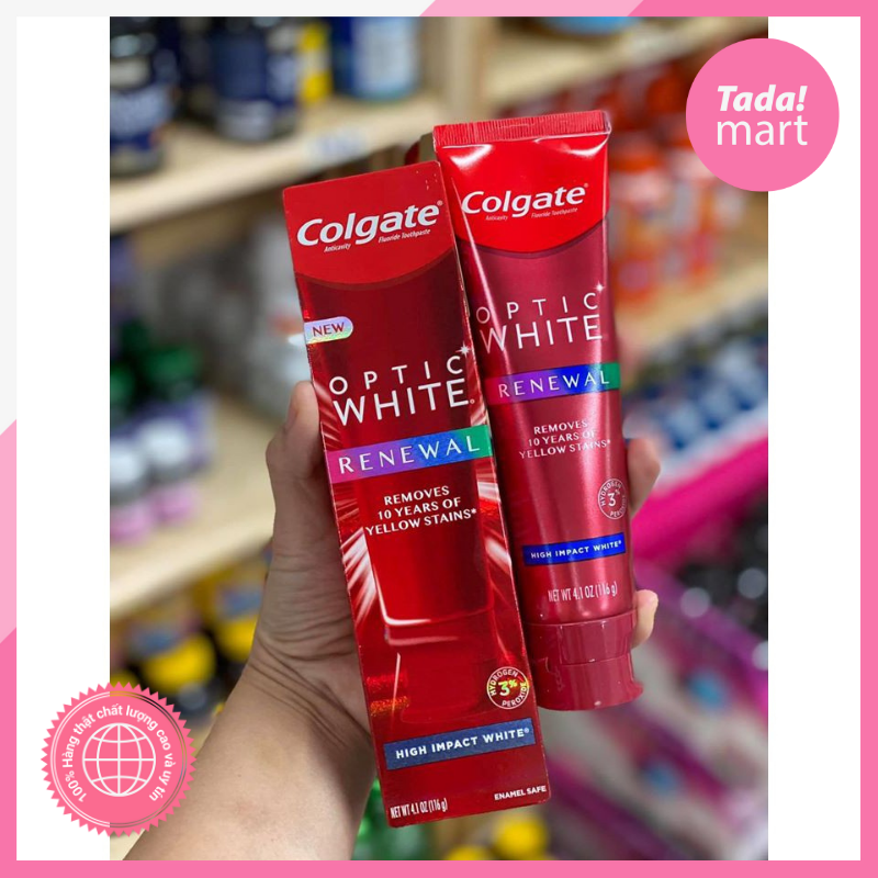 Kem đánh răng Colgate Optic White Renewal 116g Mỹ