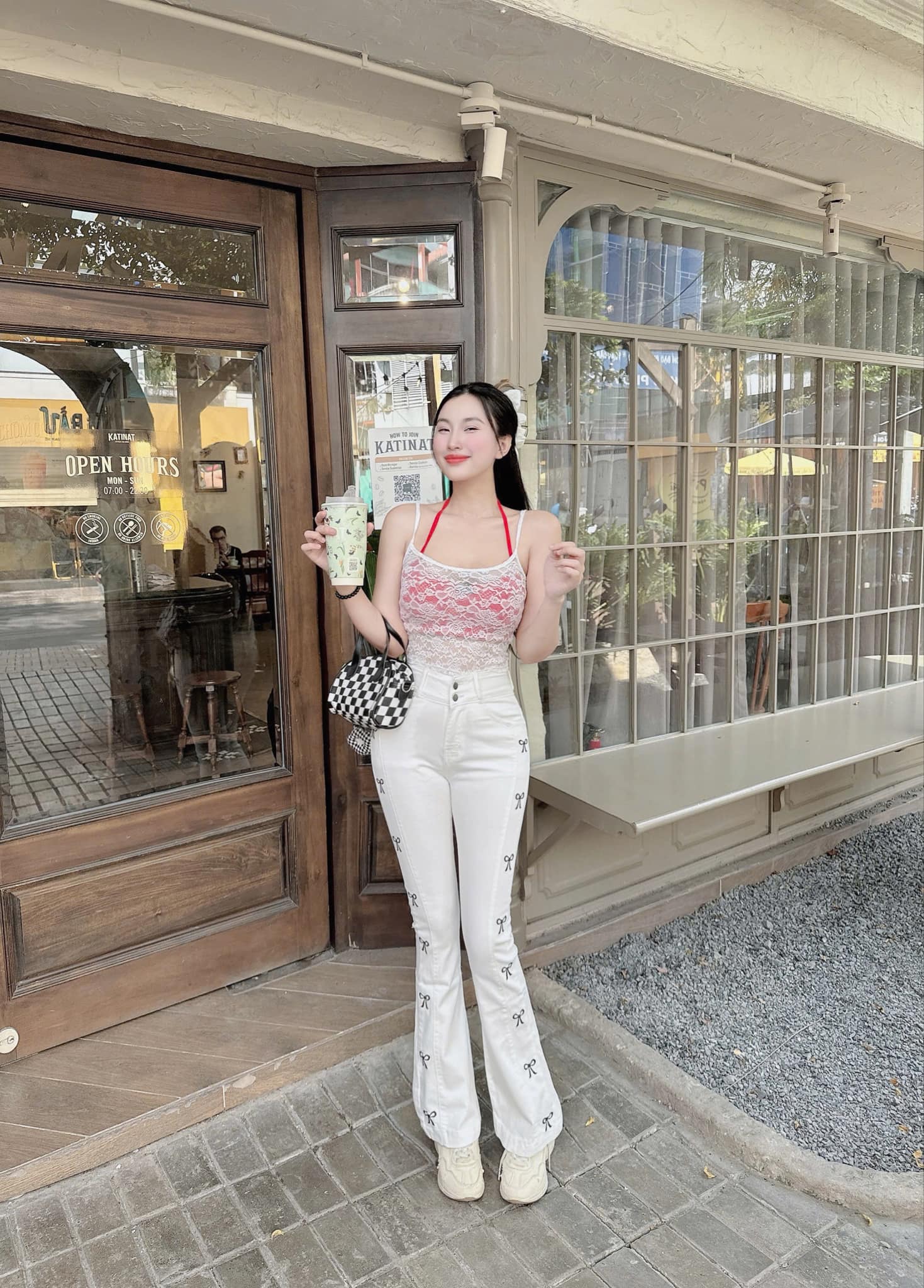 Quần Jeans Nữ Lưng Cao Ống Loe Thời Trang