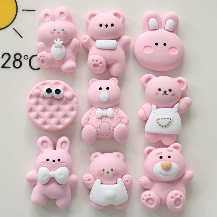 Sticker Gắn Dép Hình Thỏ Gấu Hồng Dễ Thương Đáng Yêu - MixASale