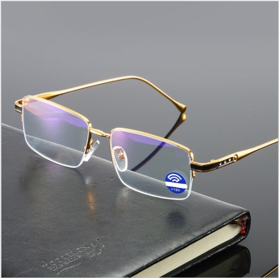 GỌNG KÍNH TITAN MẠ CROM MÀU VÀNG GOLD ĐẲNG CẤP CAO CẤP THAY MẮT CẬN VIÊN