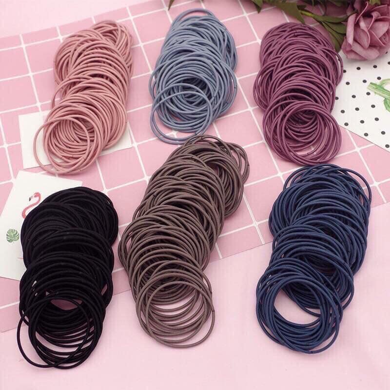 Set chun buộc tóc 100c mix nhiều màu