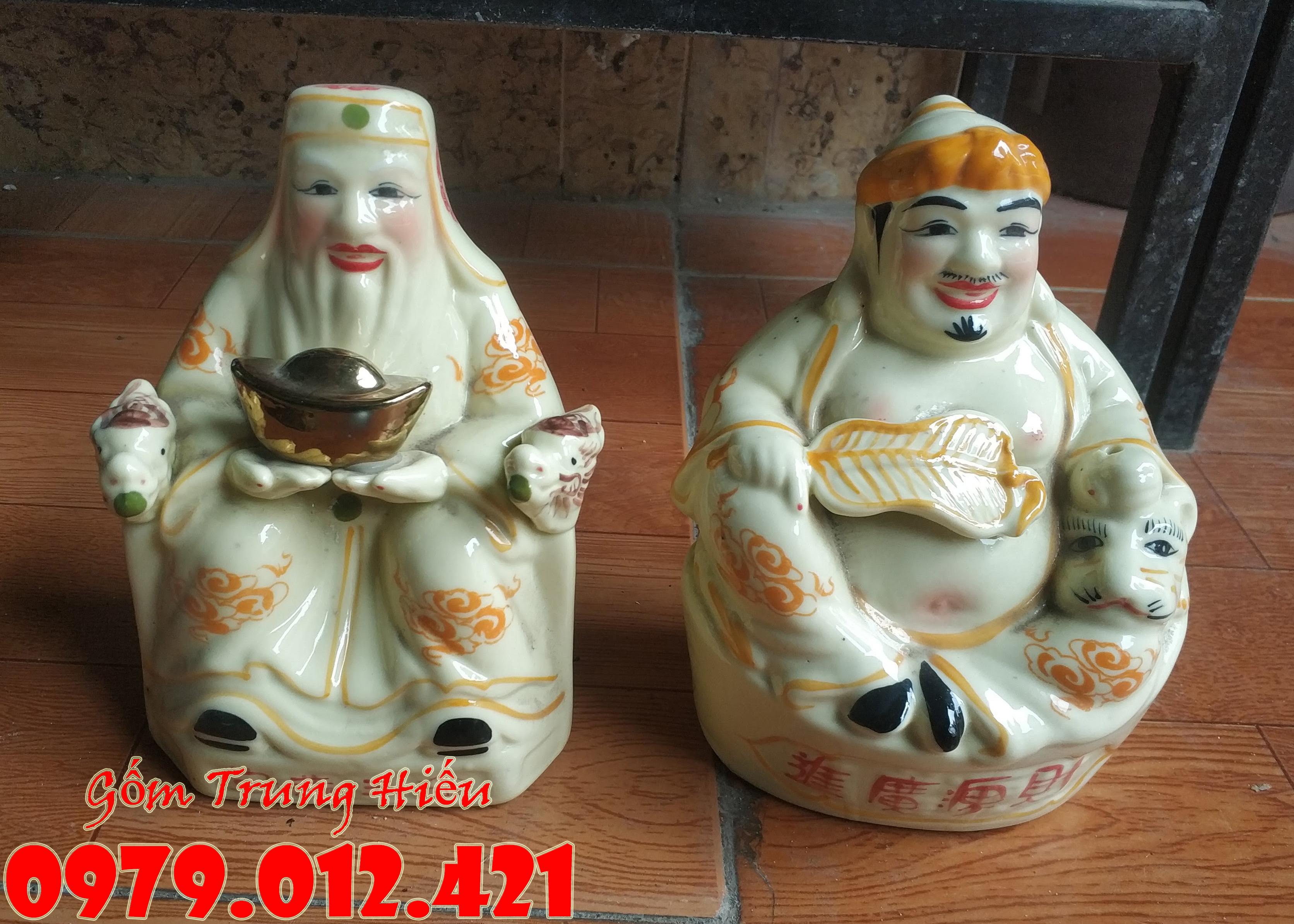 Tượng Thần Tài Thổ Địa vàng kim Bát Tràng