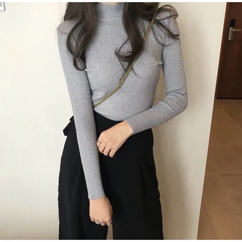 Áo len tăm cổ 3p hot hot(kèm ảnh thật,video)