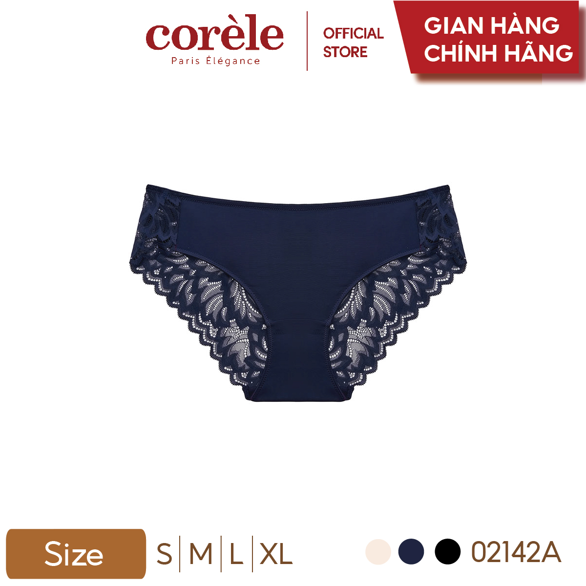 Quần lót ren cạp vừa, chi tiết ren chìn, mềm mại, tinh tế - Fleur