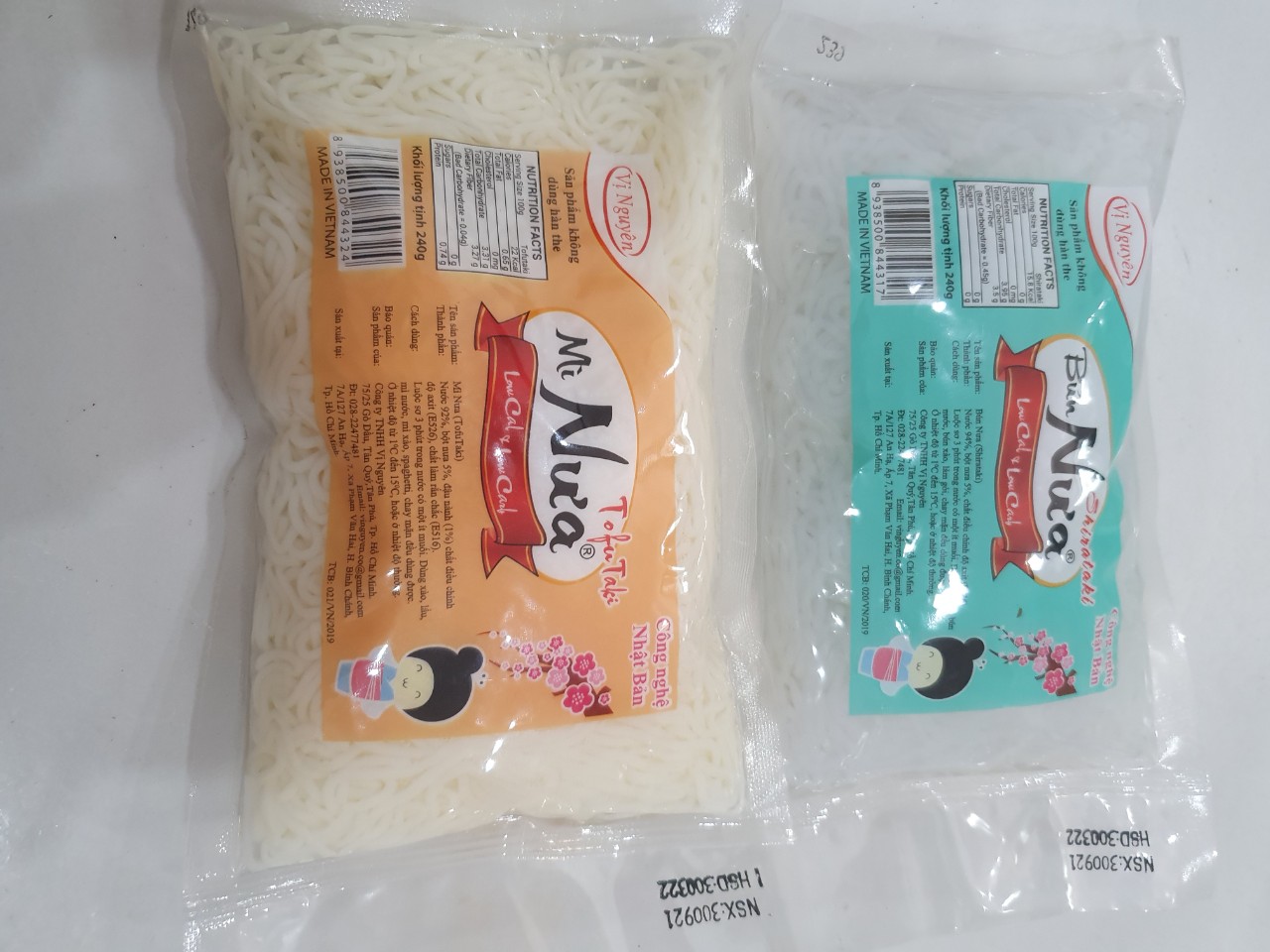 Combo 1 bún nưa 1 mì nưa vị nguyên keto das 240g- ăn kiêng - das - lowcard- giảm cân