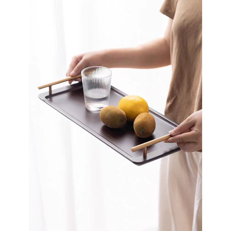 Khay gỗ thớt gỗ đựng đồ ăn, phô mai kèm set dao