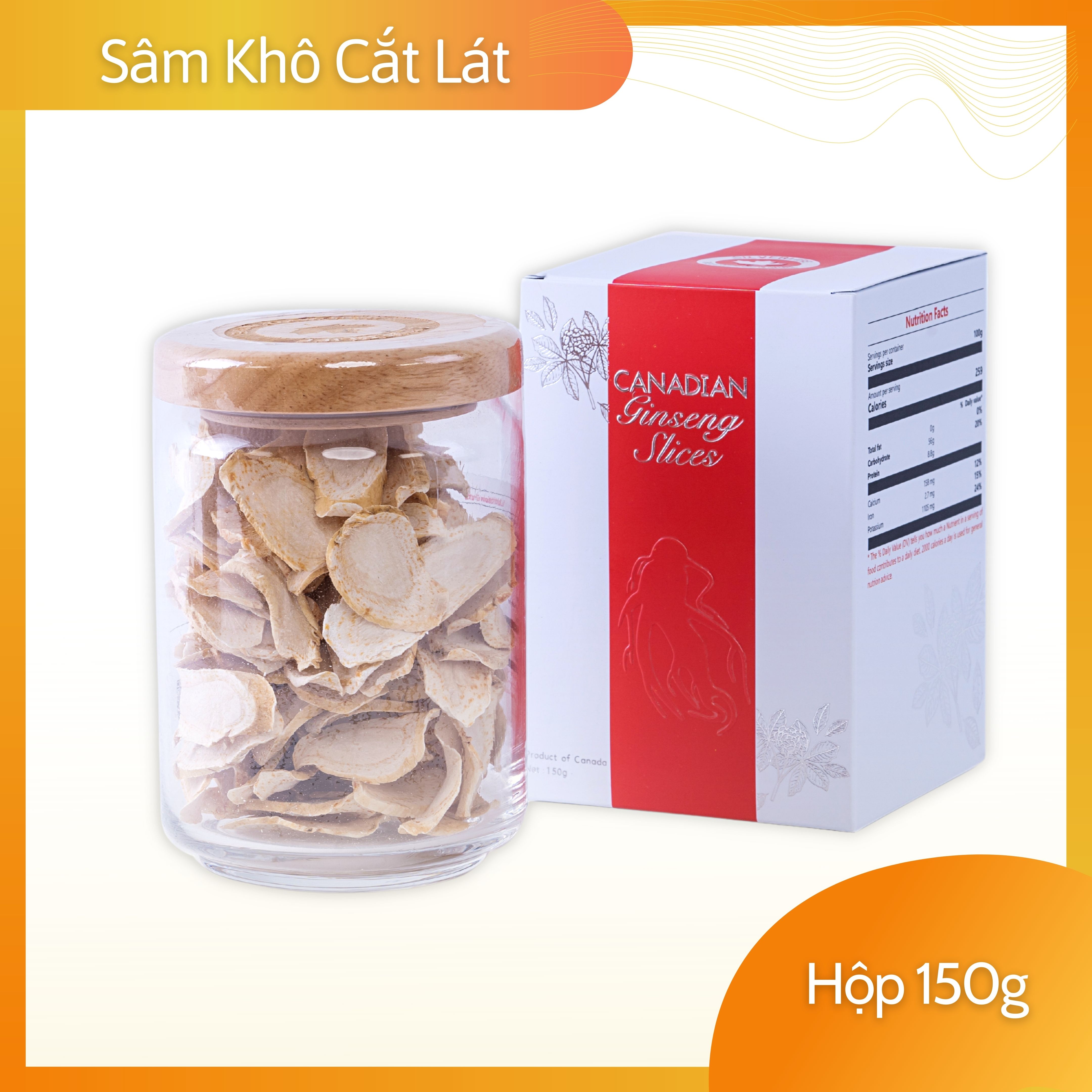 Nhân sâm Canada SilverLife Slice | Nhân Sâm Khô Cắt Lát Tiện Dụng