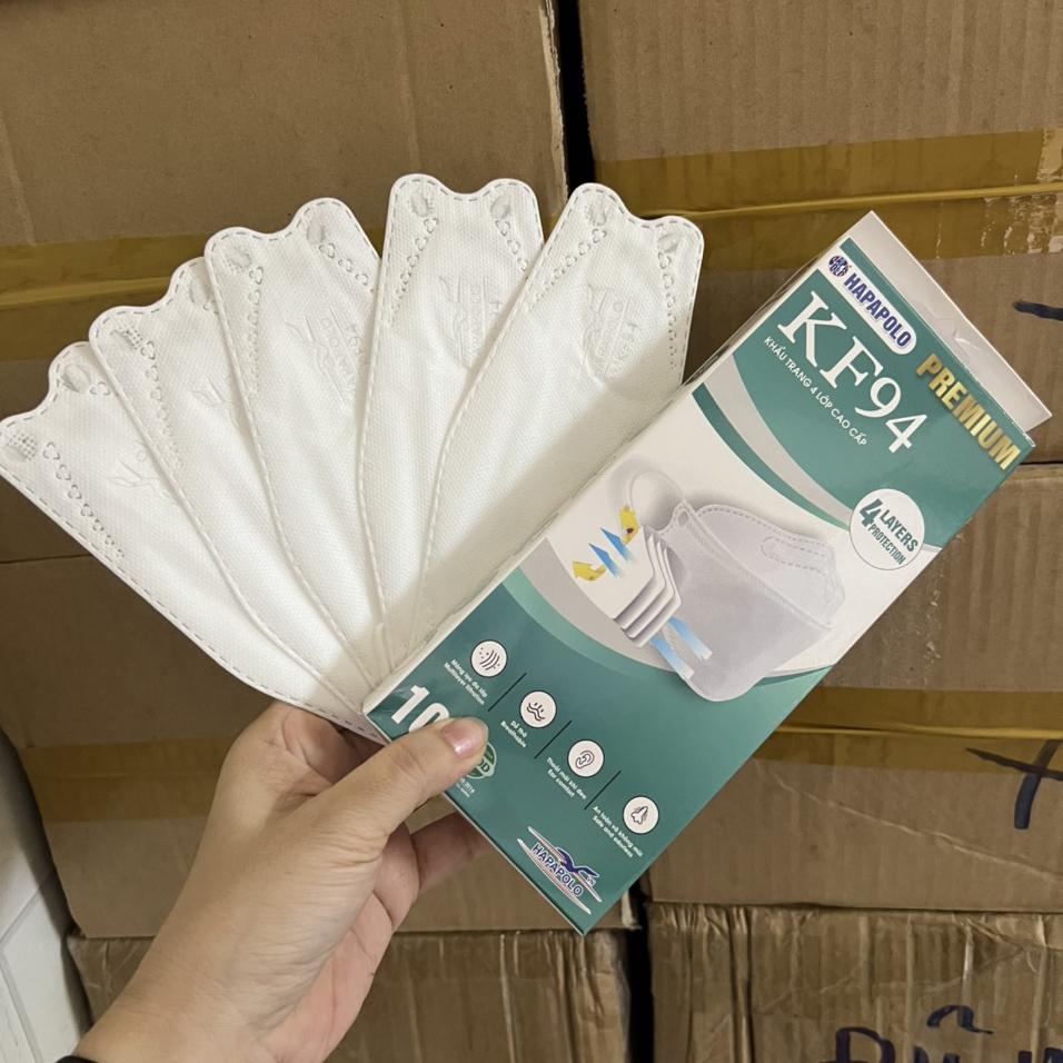 Hộp 10 chiếc Khẩu trang 4D - Khẩu trang KF94