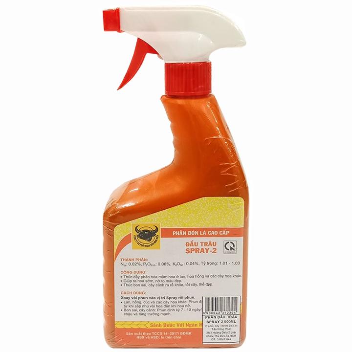 Phân bón đầu trâu Spray 2 - Kích thích ra hoa phong lan (500ml)