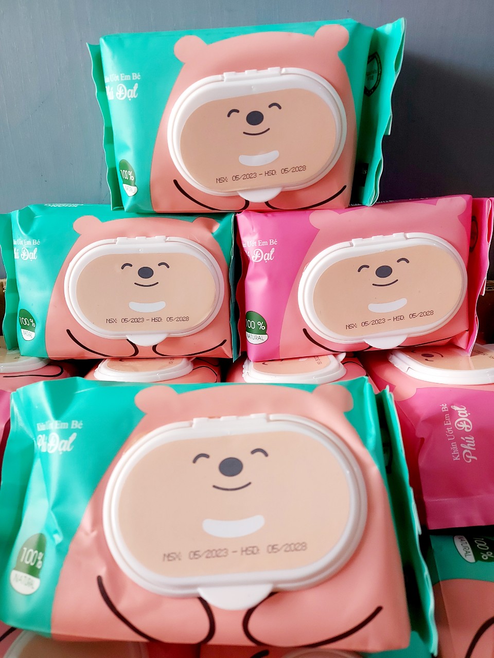 Khăn Ướt Không Mùi Baby Phú Đạt 120 tờ 500gr Date 2026