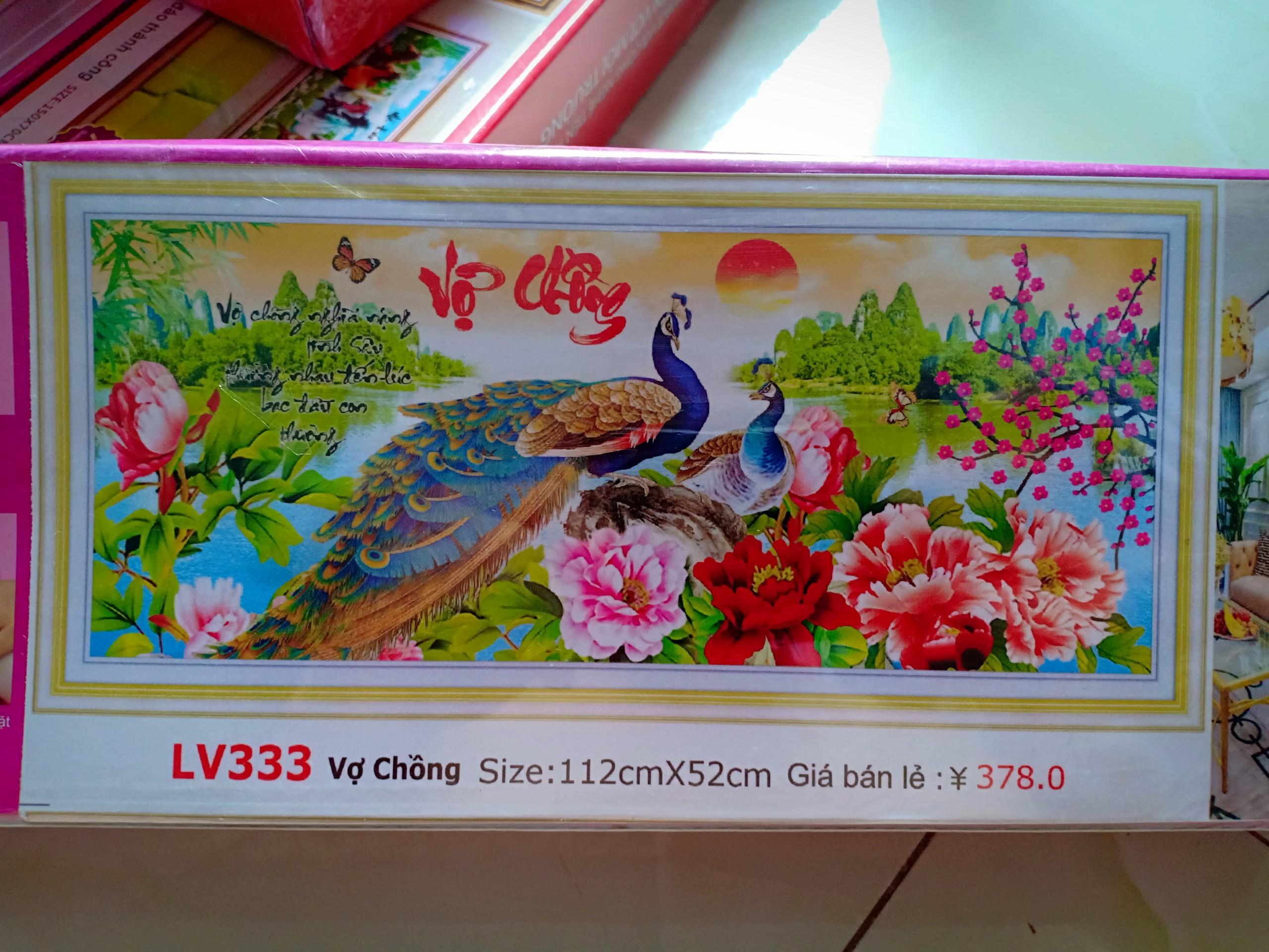 [HCM]TRANH ĐÍNH ĐÁ VỢ CHỒNG_LV333_112*52 CM