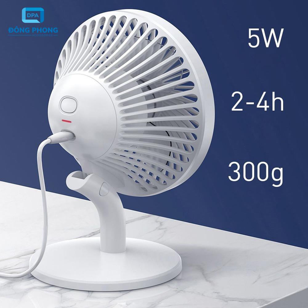 Quạt Mini Để Bàn Baseus Ocean Fan ( Pin sạc 2000mAh, 4 mức tốc độ )