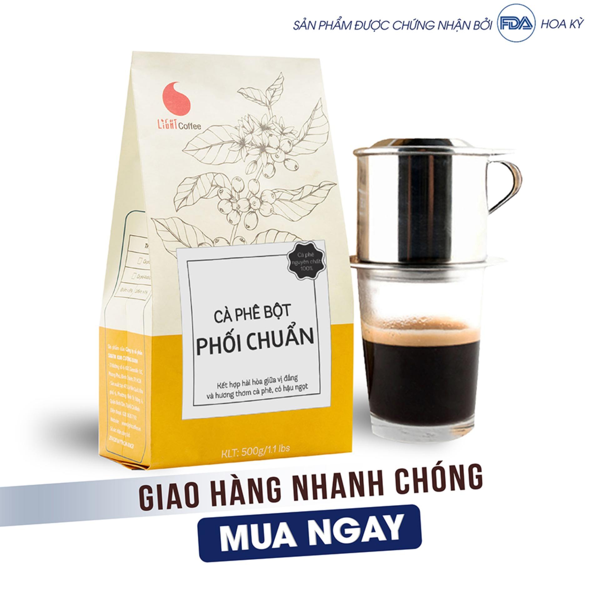 Cà phê bột Phối chuẩn - Light Coffee - 500gr - cà phê nguyên chất 100%