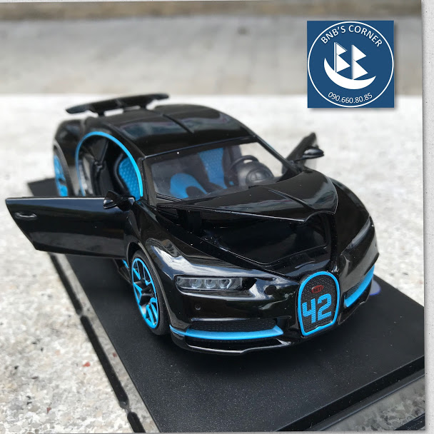 [BNB's Corner] Xe mô hình Bugatti Chiron tỷ lệ 1:32 màu đen