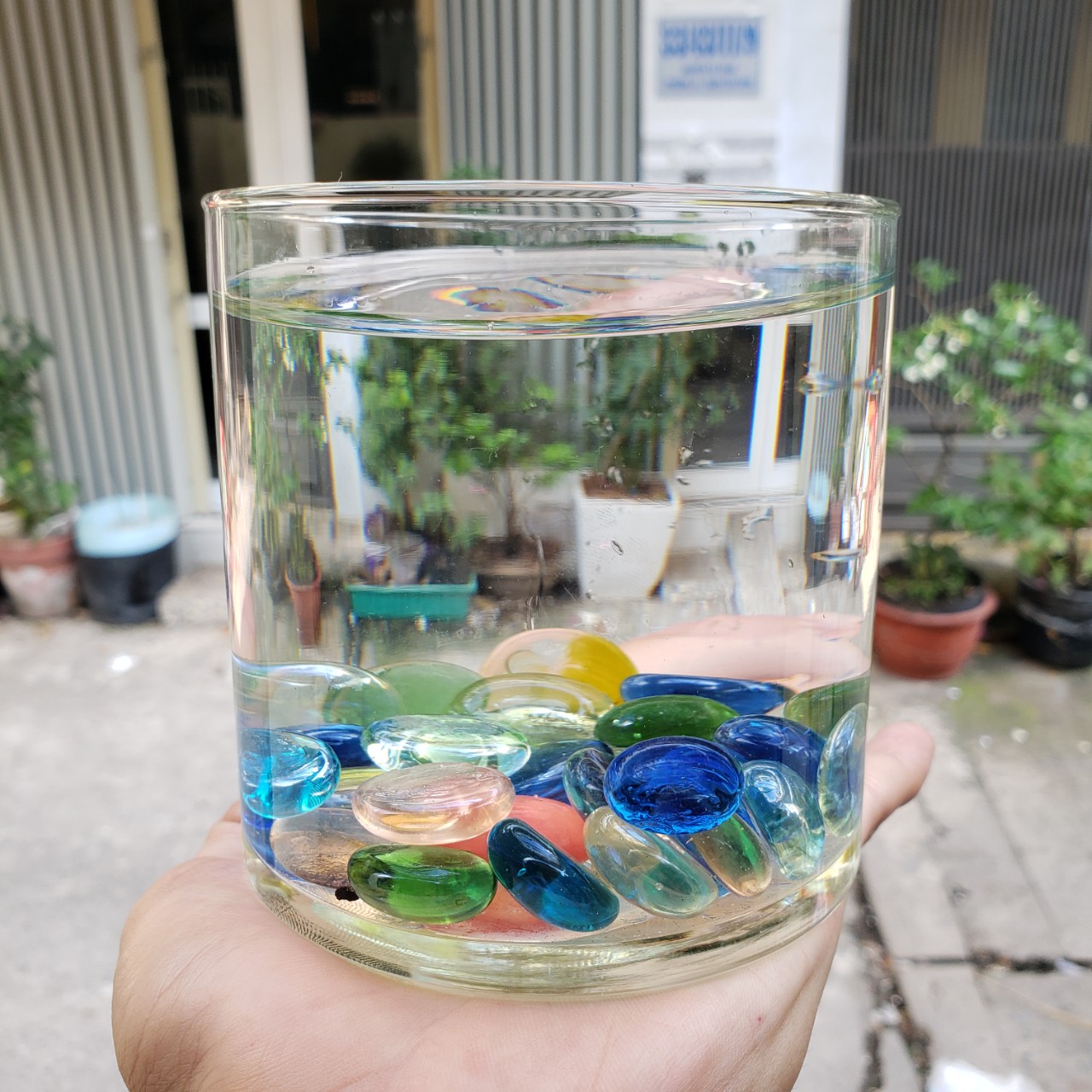 bể cá mini  trụ 10cm