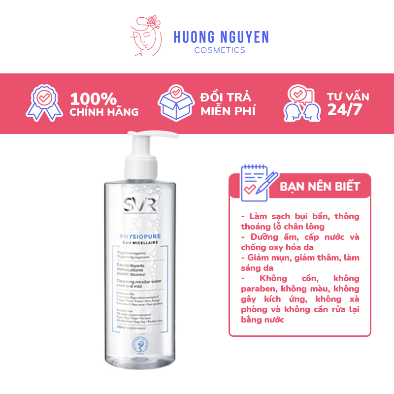 Nước Tẩy Trang SVR Physiopure Eau Micellaire