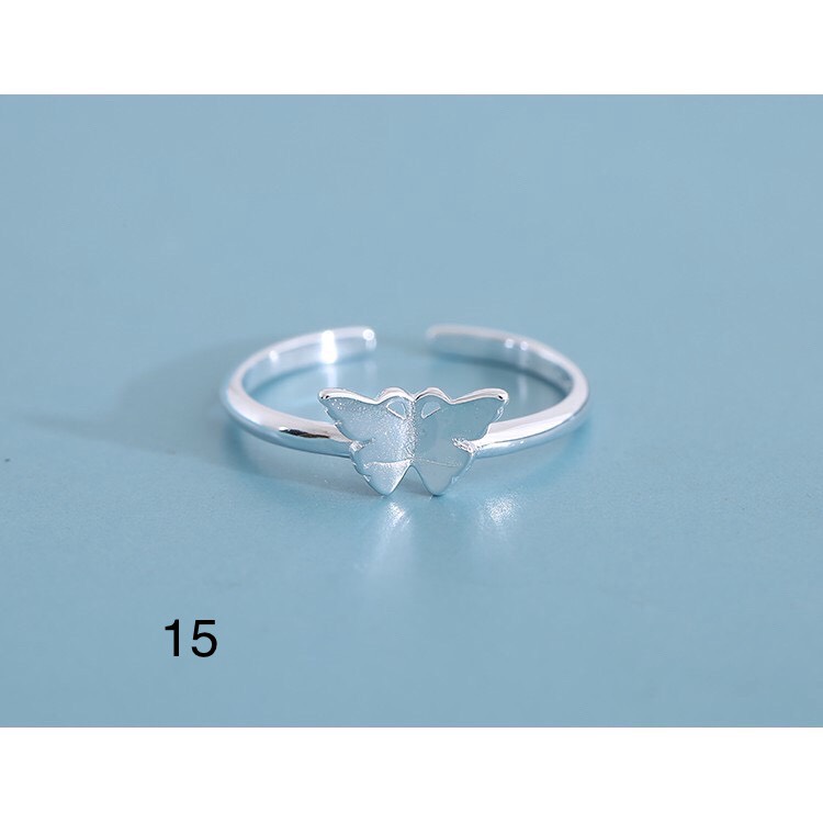 Nhẫn xi bạc kiểu hở style dễ thương phong cách Hàn Quốc