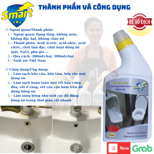 [RẺ VÔ ĐỊCH]Tẩy rửa thông minh TẨY SỨ SMART - TS (300ml /500ml)
