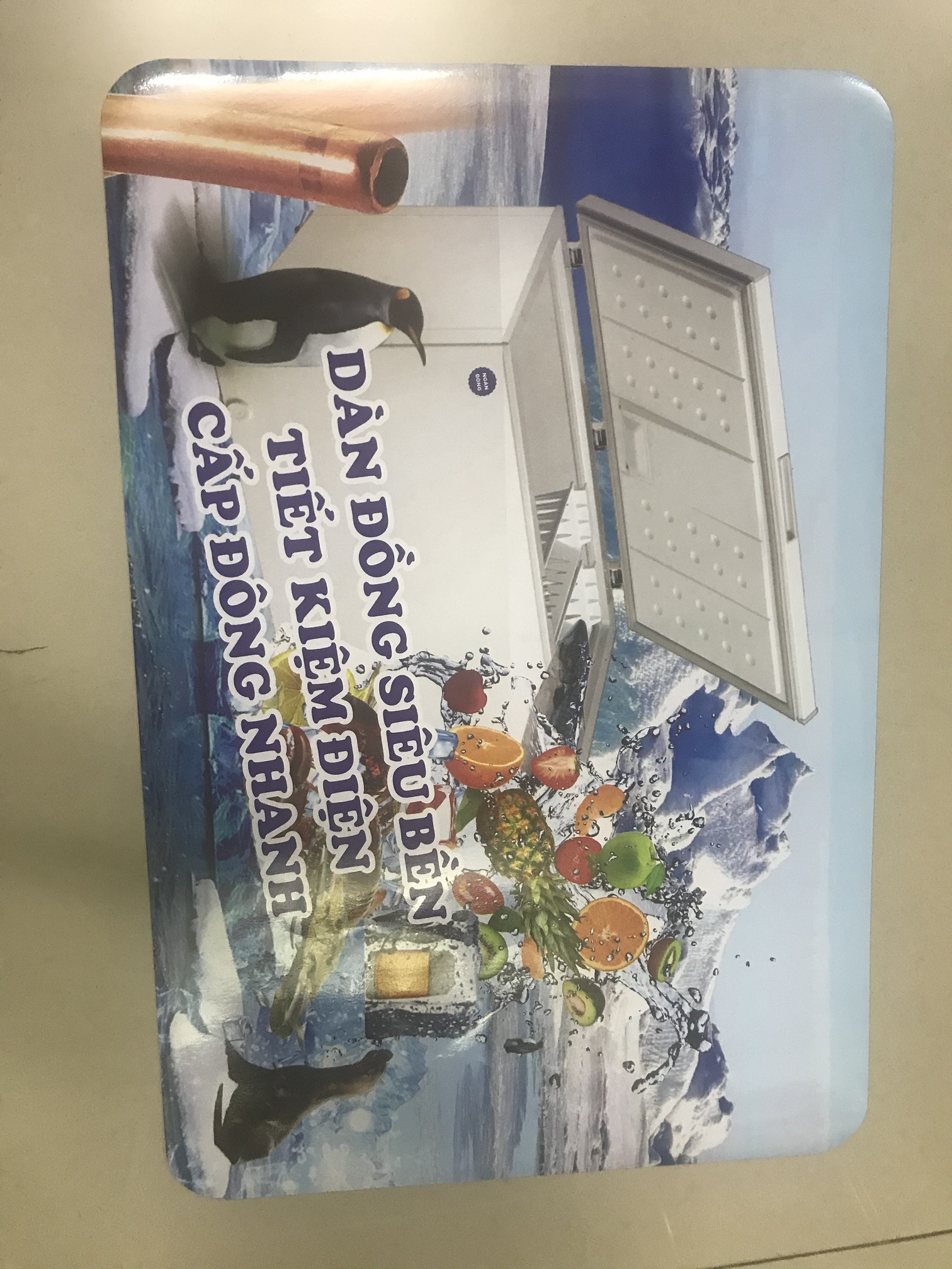 [HCM]tem dán cho tủ đông - miếng dán cho tủ đông (có keo dán phía sau mẫu 1)