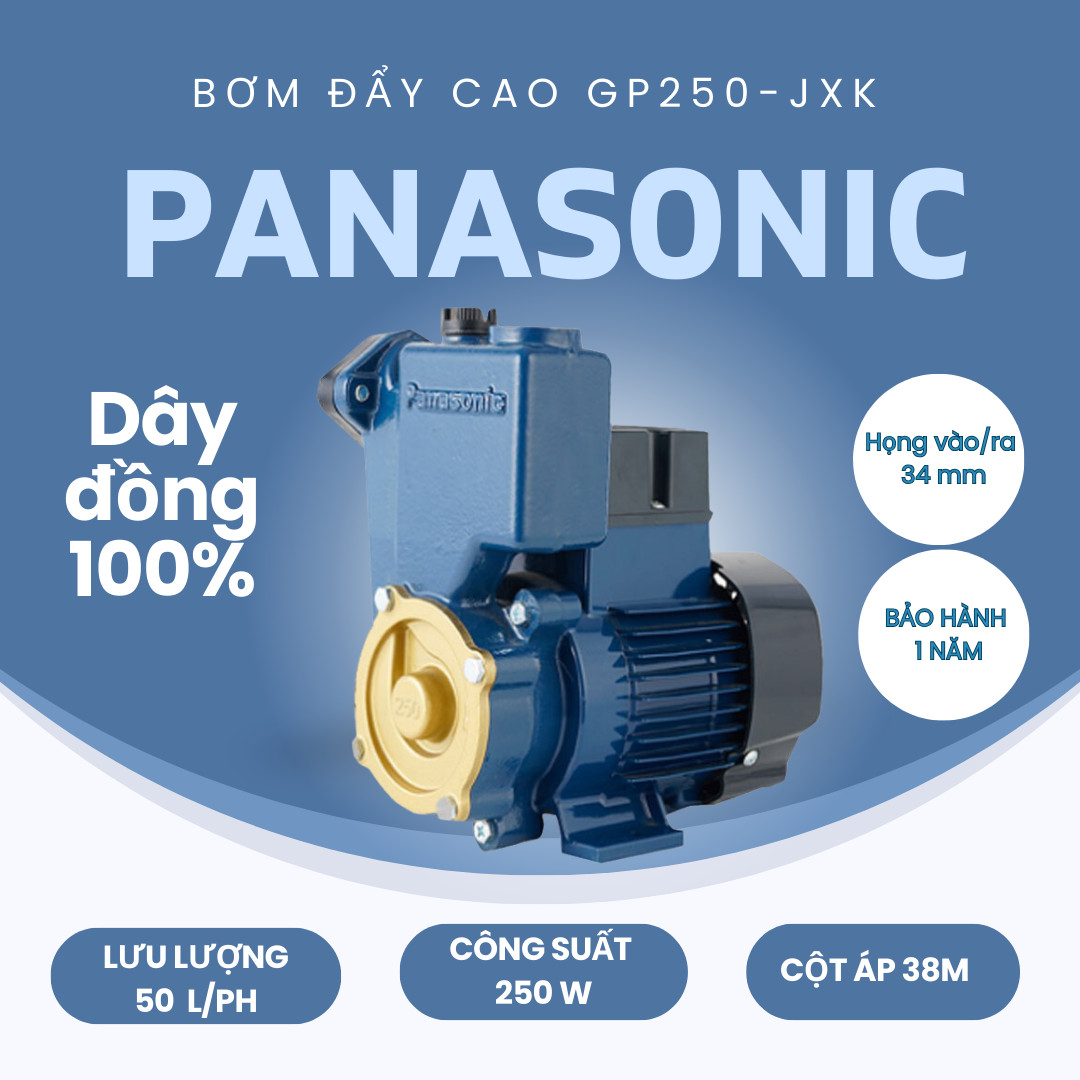 Máy bơm đẩy cao gp-250jxk 250w