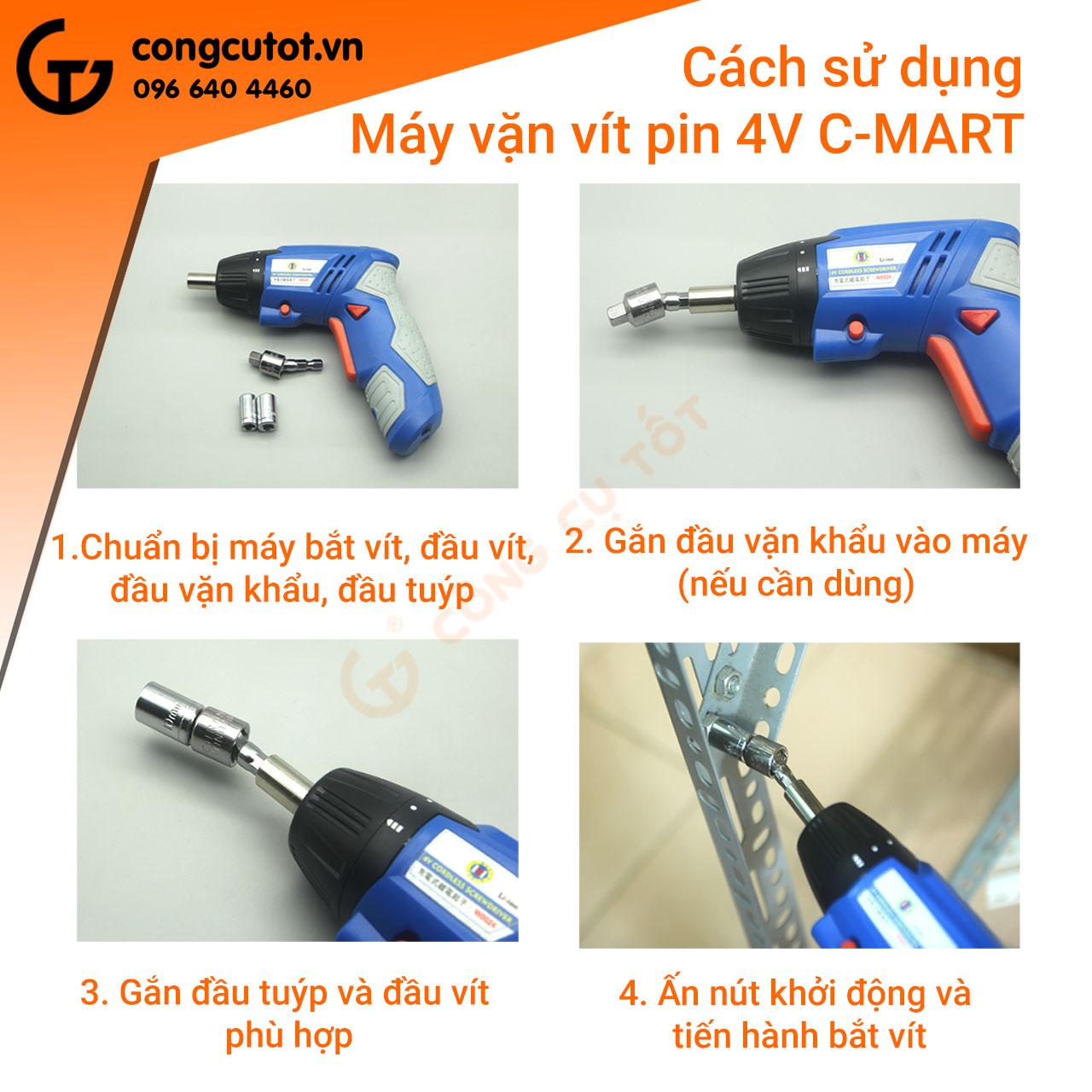 Máy vặn vít pin 4V C-MART W0024