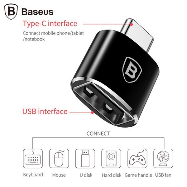 Cổng chuyển/ Hub chuyển đổi USB Type-C sang USB Type-A 2.0 BASEUS