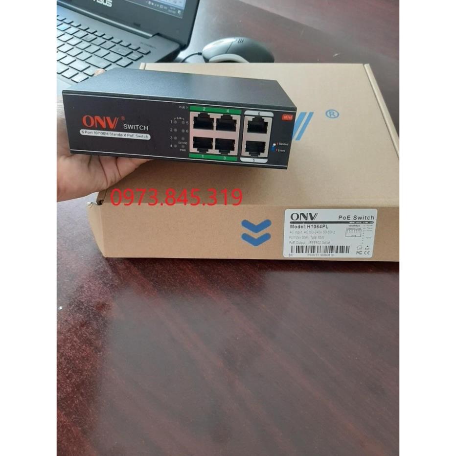 Switch Poe Onv 6 Cổng Model Onv-H1064phc- Hàng Chính Hãng