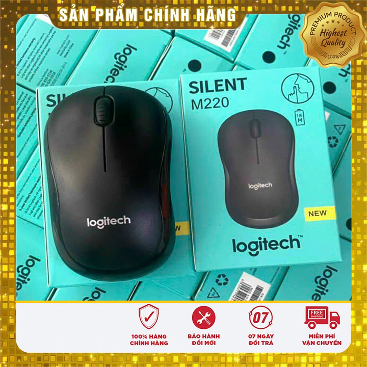 Chuột Không Dây Logitech M220 mới chống ồn độ nhạy cao