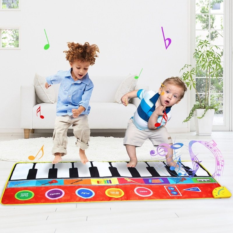 Trẻ em Mô phỏng đàn piano có thể gập lại Thảm khiêu vũ sống động như thật Đồ chơi chơi từ tính Polyester mềm được sản xuất từ ​​Bộ đồ chơi âm nhạc di động