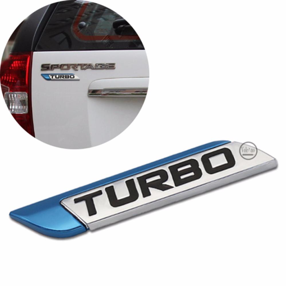 Tem Chữ Nổi TURBO Trang Trí Ô Tô (màu xanh)