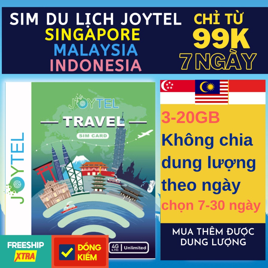 【Sim du lịch Indonesia】【Nhà mạng XL】【Internet tốc độ cao 4G / 5G】Sim Du Lịch InterSIM giao hoả tốc từ HCM