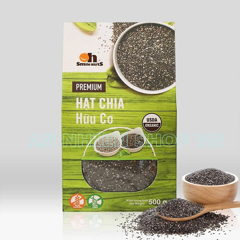 Hạt chia hữu cơ, hạt chia giảm cân cao cấp nhập khẩu Peru 500g - Happy Life 4U