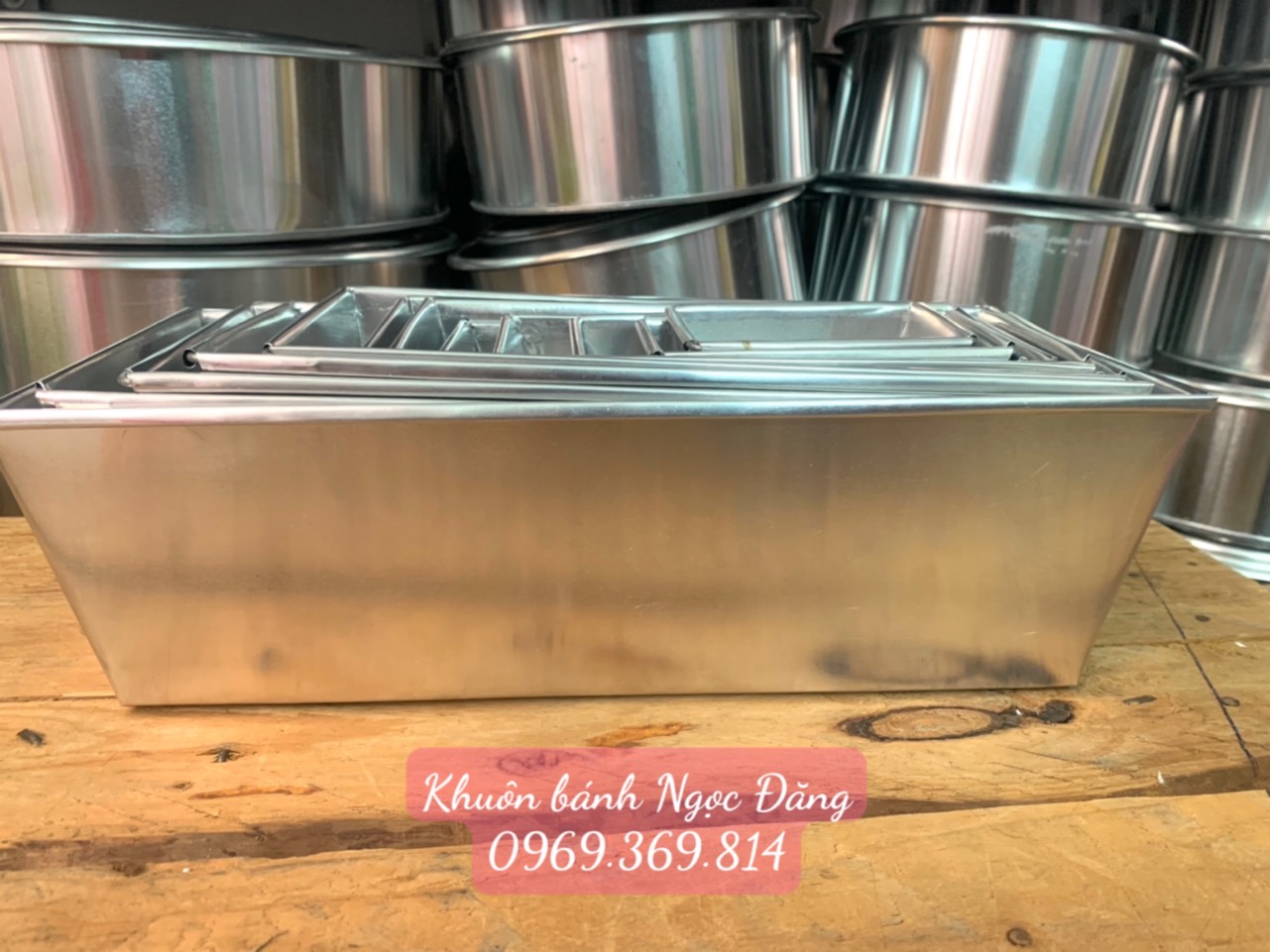 Khuôn Nhôm Chữ Nhật, khuôn cake, đa dạng kích thước, khuôn bánh mì hoa cúc, bánh loaf, bánh mì ngọt, dẫn nhiệt tốt