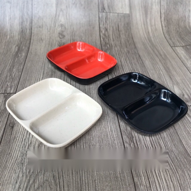 Chén chấm 2 ngăn melamin chất lượng cao